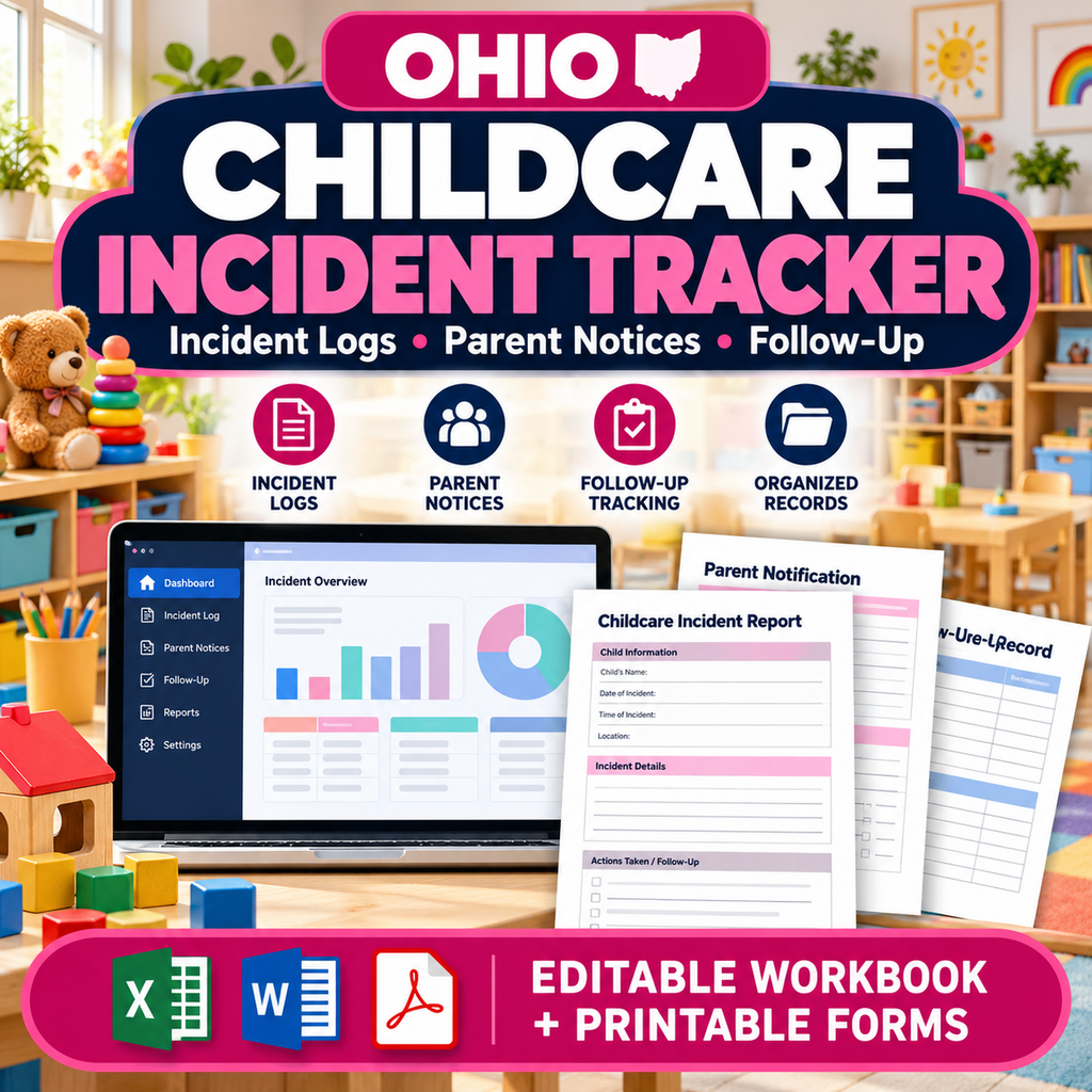 Ohio Childcare Incident Notification & Closure Tracker illustrative cover