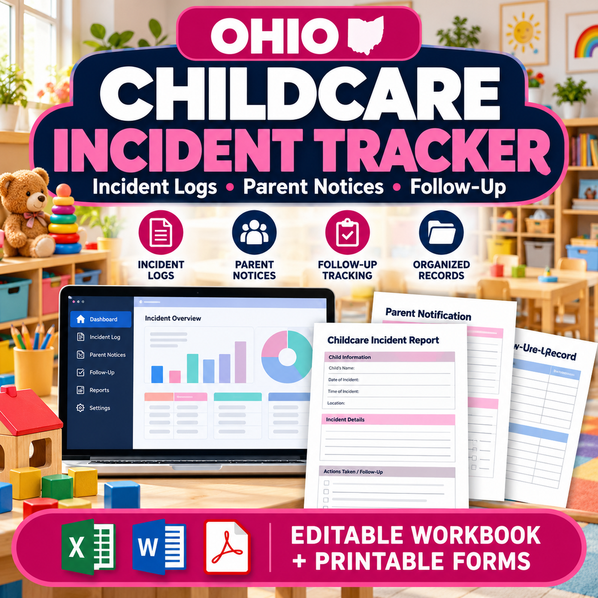 Ohio Childcare Incident Notification & Closure Tracker illustrative cover