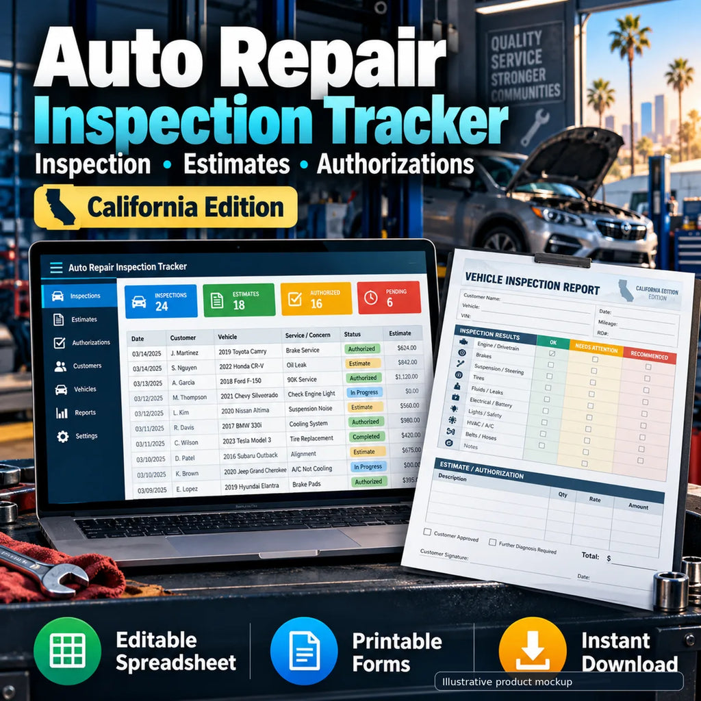 Auto Repair Inspection & Authorization Toolkit illustrative product cover